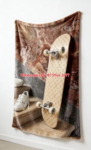 Luxury LV Skate Print Flannel Throw Blanket 252